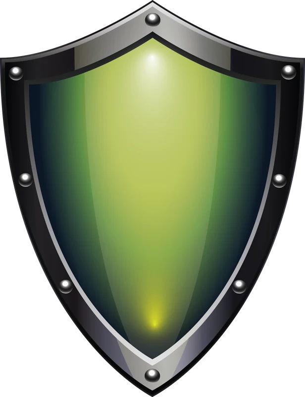Green shield with a check mark