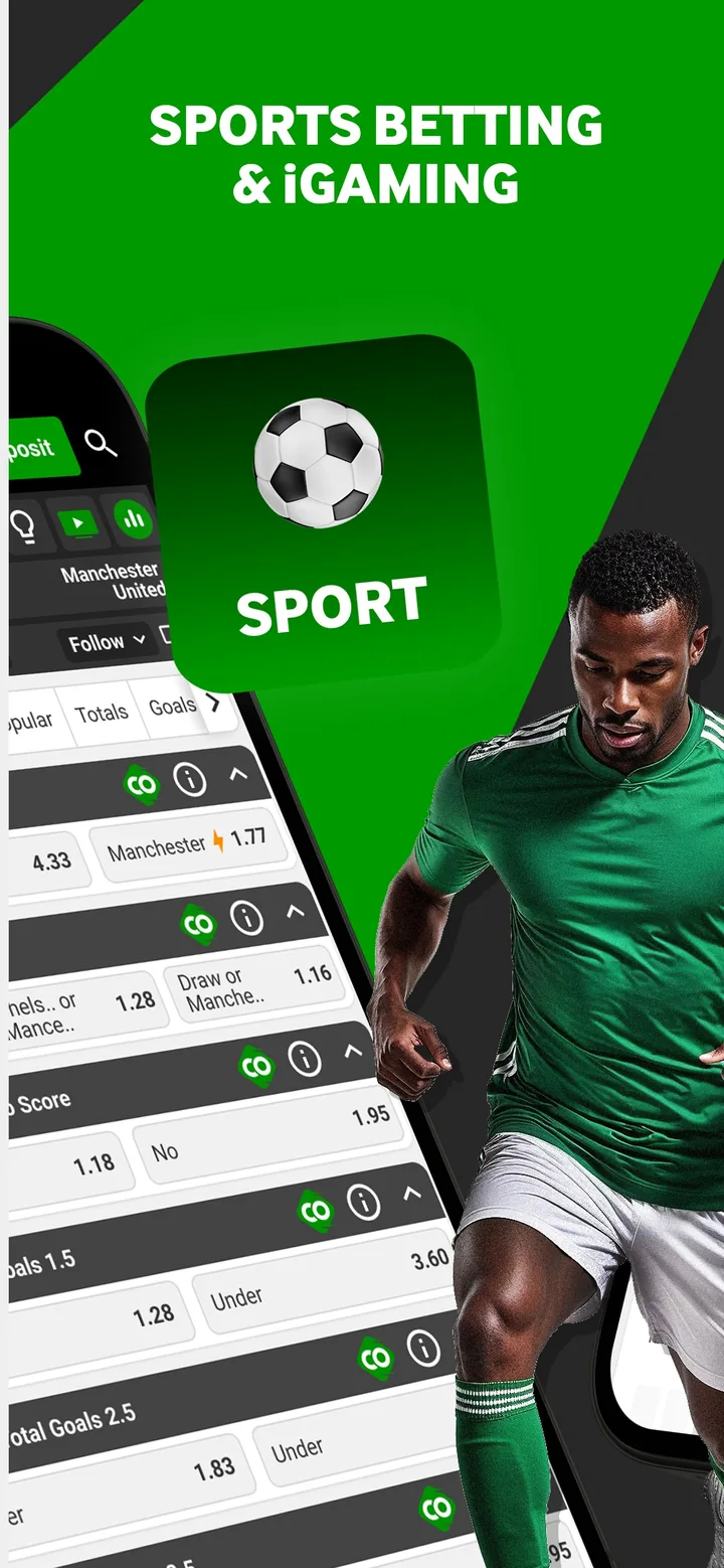 Betway app home screen